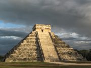 A beautiful evening in the Chichen Itza archaeological zone MexicoCover