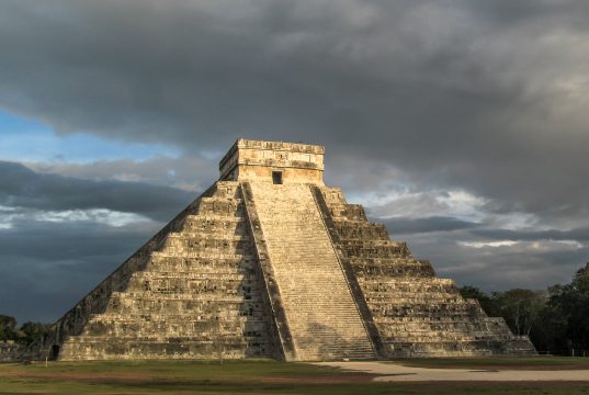 A beautiful evening in the Chichen Itza archaeological zone MexicoCover