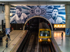Leo has an entire subway station dedicated to him Messi_subte_wide_1